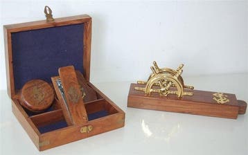 Scheepsuitrusting en armaturen - Messing, Hout