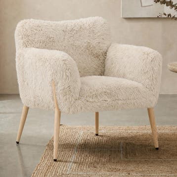*WOONWINKEL* Fauteuil Met Zacht Imitatiebont, Verzenden, Nieuw