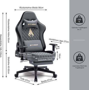 Ergonomische Bureaustoel -  Office Chair - Gamestoel - Volwa, Verzenden, Zo goed als nieuw