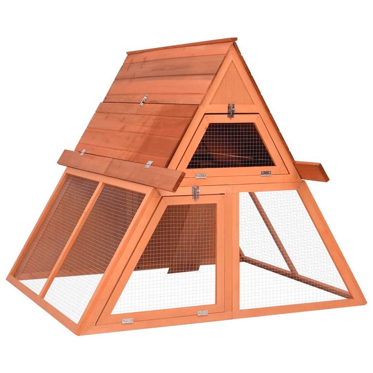 vidaXL Konijnenhok 152x127x109,5 cm massief vurenhout, Dieren en Toebehoren, Knaagdieren en Konijnen | Hokken en Kooien, Nieuw