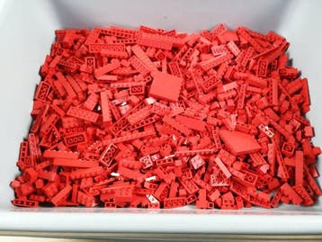 Lego - geen serie - 01. Partij van 1000 rode bouwstenen -, Nieuw