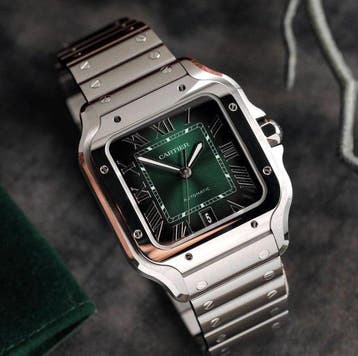 Cartier - Santos de Cartier Green Dial - WSSA0062 - NEW -, Nieuw