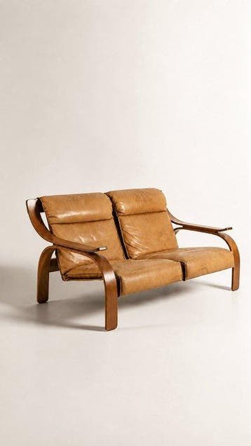 Arflex - Marco Zanuso - Sofa - woodline - Hout, Leder -
