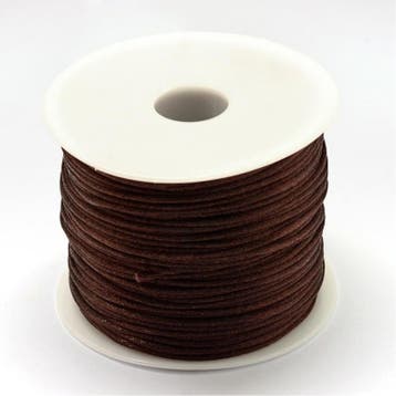 2 meter satijnkoord macramé koord van ca. 1,5 mm Coconut..., Ophalen of Verzenden, Nieuw, Draad