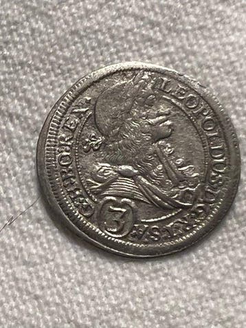 Oostenrijk. Leopold I. 3 Groschen / 3 Kreuzer 1697 - Graz
