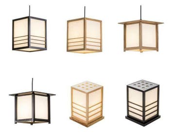 Japanse Lampen, Shoji Lamp, Rijstpapier, Tafellamp, Hanglamp, Ophalen of Verzenden, Nieuw