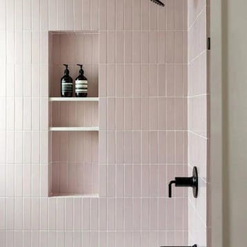 Wandtegel Cifre Ceramica Brillant Pink Roze Mat 5x25, Nieuw, 20 tot 40 cm, 10 m² of meer, Wandtegels
