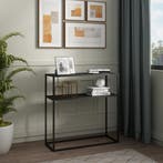 Consoletafel Kuhmo 80x80x30 cm zwart [en.casa], Verzenden, Nieuw