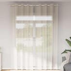 vidaXL Gordijnen voile met doorvoertules 2 st 140x260 cm, Verzenden, Nieuw, Crème