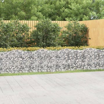 vidaXL Schanskorf gewelfd verhoogd 600x100x100 cm, Tuin en Terras, Bloembakken en Plantenbakken, 100 cm of meer, Verzenden, Nieuw