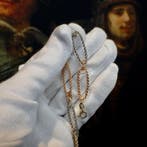 Tricolor gouden grove anker schakelarmband, Ophalen of Verzenden, Gebruikt, Overige kleuren, Goud