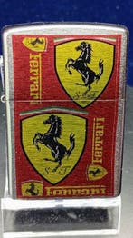 Zippo - Ferrari - Zonder minimumprijs - Zakaansteker - Staal, Verzamelen, Nieuw