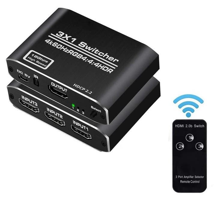 DrPhone - ARC2 - 4K 60Hz - Mini 3 Poort Hdmi Switch 2.0 - 4K, Audio, Tv en Foto, Audiokabels en Televisiekabels, Verzenden