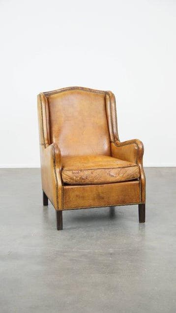 Fauteuil - Schapenleer - Schapenleren armchair