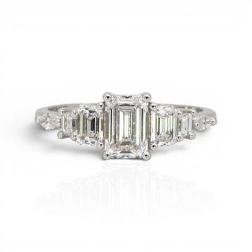 Ring - 18 karaat Witgoud - 1.72ct. tw. Diamant (Natuurlijk), Nieuw