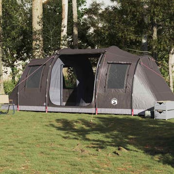 vidaXL Tunneltent 4-persoons waterdicht bruin, Verzenden, Nieuw, Tot en met 2