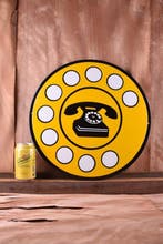 Emaille bord - XL SIP Telefoonbord; traditioneel, historisch