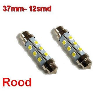 Buislampen 37mm 2835smd Rood 10-40v, Verzenden, Nieuw