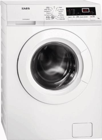 AEG L63476NFL - Wasmachine - 7 kg - 1400 tpm, Ophalen of Verzenden, Zo goed als nieuw, Voorlader, 85 tot 90 cm