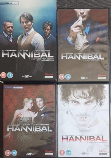 Hannibal series 1 - 3 (12 disc)             Gratis verzenden, Cd's en Dvd's, Vanaf 18 jaar, Verzenden, Gebruikt, Horror