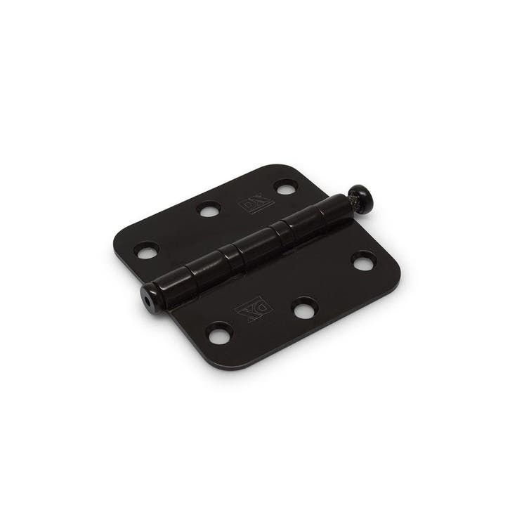 Kogellagerscharnier 76x76mm afgerond RVS/zwart, Doe-het-zelf en Verbouw, Hang- en Sluitwerk, Nieuw, Verzenden
