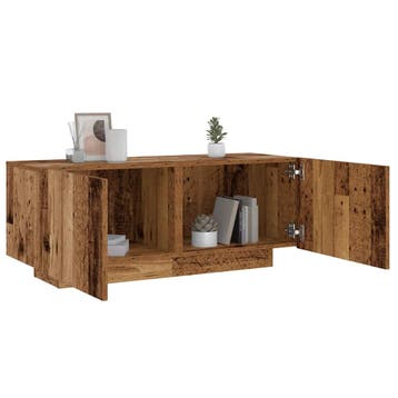vidaXL Nachtkastje 100x35x40 cm bewerkt hout oud houtkleurig, Minder dan 45 cm, Verzenden, Nieuw, Minder dan 55 cm