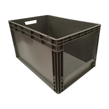 Magazijnbak, 600x400x340 mm, euronorm, grijs kunststof,, 40 tot 60 cm, 50 tot 75 cm, Ophalen of Verzenden, Nieuw
