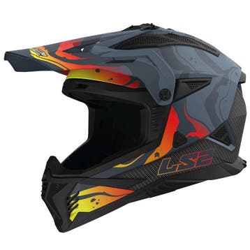 LS2 MX708 Fast II Wash Matt Donker Grijs Offroad Helm, XXL, Nieuw met kaartje, Overige merken, Heren