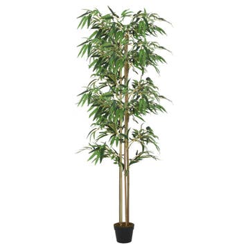 vidaXL Kunstplant bamboe 1520 bladeren 200 cm groen, Verzenden, Nieuw