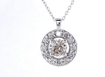 Zonder minimumprijs - Ketting met hanger - 14 karaat Witgoud