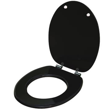 Wc-bril Sluitingsmechanisme MDF RVS Scharnieren Zwart, Verzenden, Nieuw