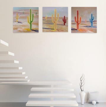 Alexy Berthelot - LOT XXL cactus neon desert TRYPTIQUE