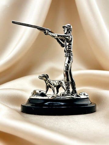 Figuur - Miniatura de caza en plata - .835 zilver