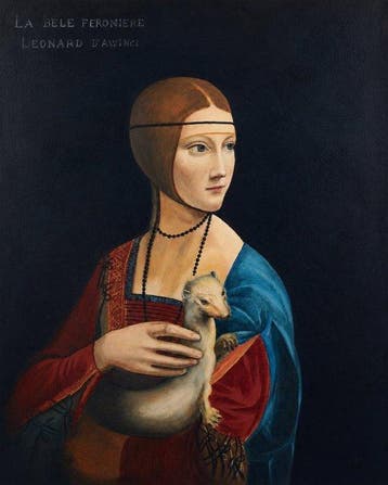 Pier Paolo De Rinaldis (XXI) - Omaggio a Leonardo: La dama, Antiek en Kunst