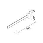 Handdoekrek Geesa Shift 1 Arm Chroom, Ophalen of Verzenden, Nieuw
