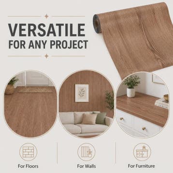 Oak Houtnerf Behang - Zelfklevend, Waterdicht & Krasbestendi, Verzenden