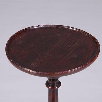 Hoge Engelse Tripod wine table zeer donker bijna zwart eik, Ophalen of Verzenden
