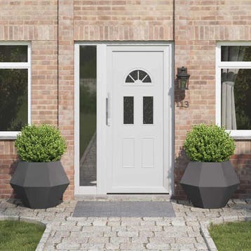 vidaXL Plantenbak 2 pcs Zwart 75 x 75 x 60 cm Staal, Verzenden, Nieuw, Metaal, 60 tot 100 cm