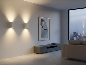 (12x) Wandlamp rechthoekig GU10 duo fitting wit..., Nieuw