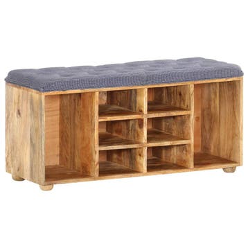 vidaXL Halbankje 100x35x47 cm massief mangohout, Verzenden