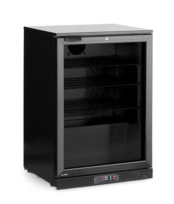 Backbar koelkast met glazen deur | zwart | 105 L | 600x53..., Verzenden, Nieuw in verpakking