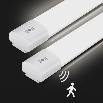 2x LED TL Armatuur met Bewegingssensor - 60cm, 20W, IP66 Wat, Verzenden, Nieuw
