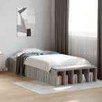 vidaXL Bedframe bewerkt hout grijs sonoma eikenkleurig, Huis en Inrichting, Slaapkamer | Bedden, 100 cm, Eenpersoons, Verzenden