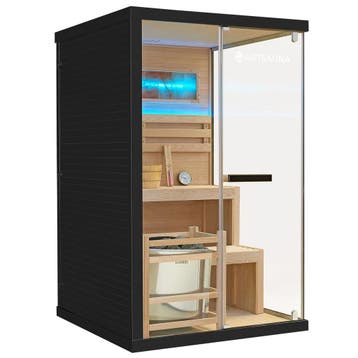 Binnensauna Vantaa - Met Zoutstenen - 120x120x190 cm, Verzenden, Nieuw