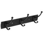 Differnz kapstok 3 haken dubbel aluminium rvs mat zwart, Verzenden, Nieuw