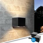 Solar LED wandlamp Emme recht - Voordeelset van 2, Zonne-energie, Verzenden, Minder dan 50 watt, Wandlamp