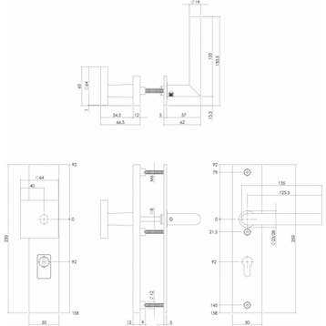 Intersteel SKG3 veiligheidsbeslag voordeur rechthoek, Verzenden, Nieuw
