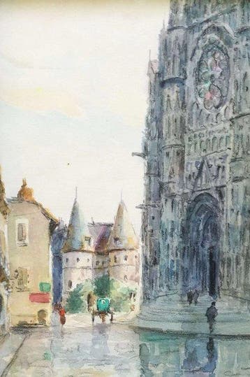 R. Von Castelli (XX) - Beauvais Le Palais de Justice et la, Antiek en Kunst
