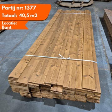 Partij Thermo Vuren planken geborsteld 3000x135x18mm, Ophalen of Verzenden, Nieuw