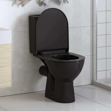 vidaXL Toiletbril soft-close met quick-release ontwerp zwart, Verzenden, Nieuw